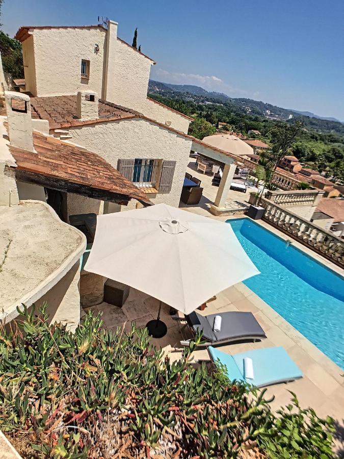 3 Bedrooms Villa Near Cannes - Pool & Jacuzzi - Sea View Mandelieu Exteriör bild
